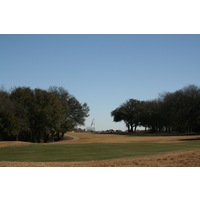 The par-4 fourth hole at Forest Creek Golf Club is a narrow, dogleg left. 