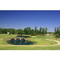 Nos. 11-13 at Augusta National are replicated at Tour 18 Houston, right down to the stone bridges.