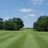 A view of a tee at Twin Creeks Golf Course.