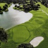 Aerial view of the 3rd green at Golf Club at Cinco Ranch.