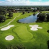 Aerial view of the 12th green at Golf Club at Cinco Ranch.
