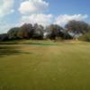 Fairway view of a temporary green at Woodhaven Country Club.