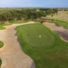 Aerial view of the 1st green at The Cliffs Resort.