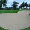 A view of the bunker protecting the 18th green at Plantation Resort Golf Club