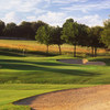 A view of hole #18 protected by bunkers at Golf Club of Fossil Creek