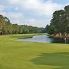 A view of green with water coming into play at Lochinvar Golf Club (Nicklaus Design)