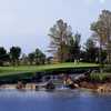 A view over the water of green at Royal Oaks Country Club