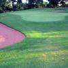 A view of green #12 surrounded by bunkers at Lubbock Country Club