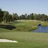 A view of green with water coming into play at Quail Valley Golf Course