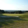 A view of green protected by sand trap at Pedernales Country Club