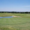 A view of green with water coming into play at Corazon de Rebecca Creek