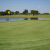 A view of the 15th green at Hideout Golf Club