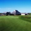 A view of the 18th hole at Lakes Course from Wildcat Golf Club.