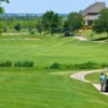 A view from a tee with a narrow cart path on the right side at Teravista Golf Club