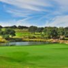 A view of a green at Spanish Oaks Golf Course
