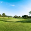 A view of a green at Oaks Course from The Golf Club at Houston Oaks.