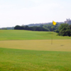 A sunny day view of a hole at Crenshaw Cliffside Course from Barton Creek Resort