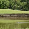 A view of green #2 at Lake Arlington Golf Course
