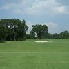 A view of green #8 from tee at Grapevine Golf Course - Pecan Course