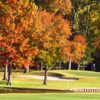 A fall day view of a hole at Emerald Bay Country Club.