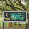A view of the entrance board at Giddings Country Club.