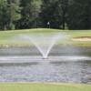 A view of a green with water coming into play at Wildwood Golf Course.