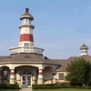 A view of the clubhouse at Stewart Peninsula Golf Course
