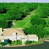 Aerial view of the clubhouse at Windcrest Golf Club