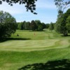 A view of a green at River Crossing Golf Club.