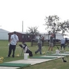 A view of the driving range tees at Austin Bayou Golf Course & RV Park