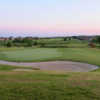 A view of a well protected hole from the Frisco Lakes Golf Club