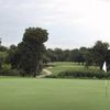 A view from the 18th green back to the tee box at Willow Springs Golf Course