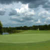 A cloudy day view of a green at West Fork Golf & Country Club.