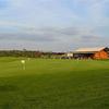 A view of the pro shop and the putting green at The Buckhorn Golf Course