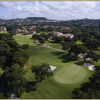 Aerial view of the 15th green at Dominion Country Club