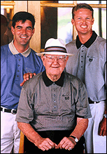 Paul Earnest, Four Seasons Director of Golf, Byron Nelson and Shawn Humphries, Four Seasons Director of Instruction.