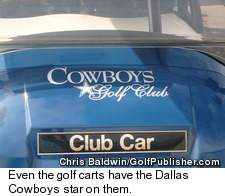 Cowboys Golf Club - Cart with Dallas Cowboys Star